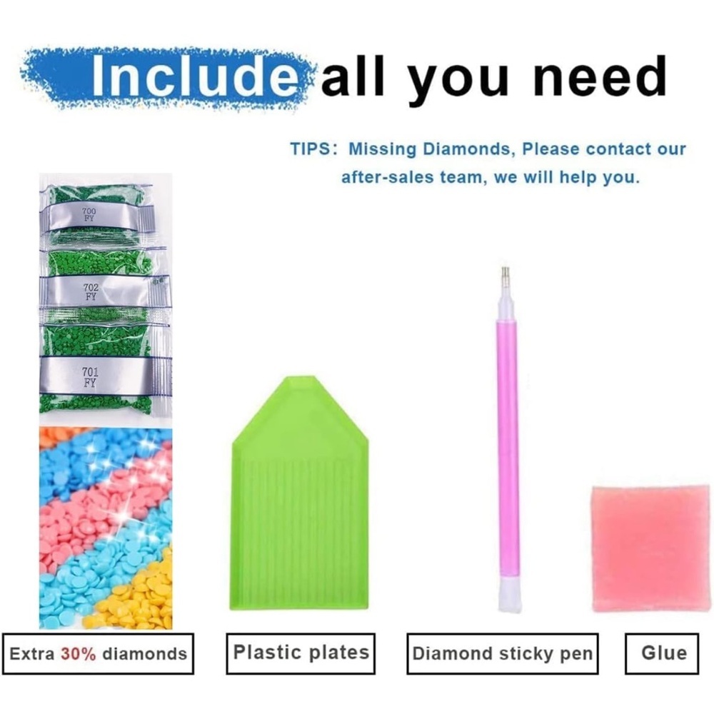 Hummingbird 5D Diamond Art Kits for Kids Beginner DIY Full Drill​ - Picture 3 of 4